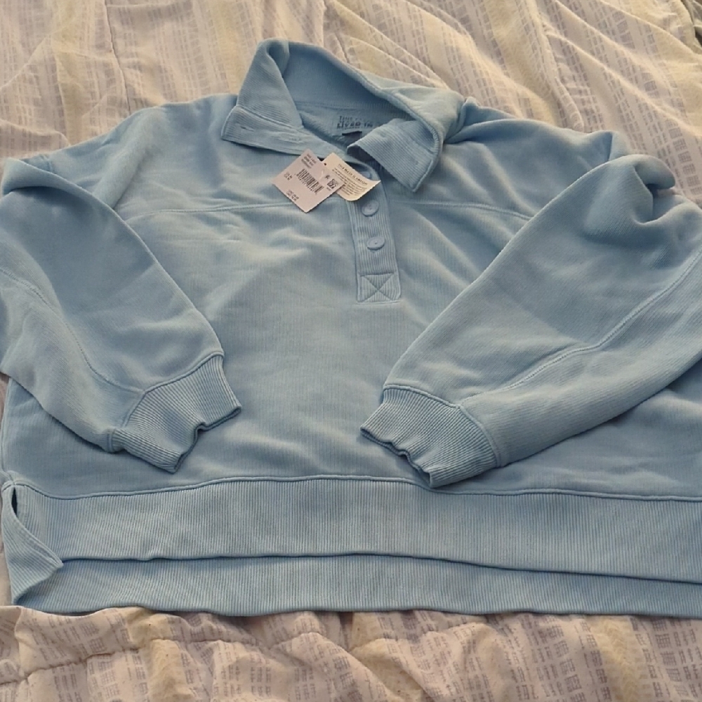 American Eagle Outfitters Light Blue Corduroy Shirt